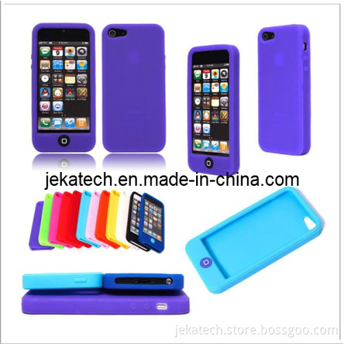 Silicone Case with Button for iPhone 5s (JK-IPH5-A-03)